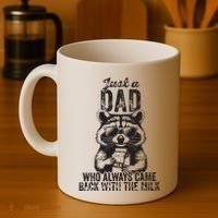 Just A Dad Who Always Came Back With The Milk Coffee Mug thumb 4