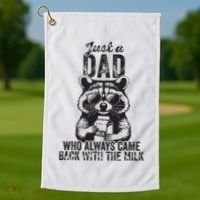 Just A Dad Who Always Came Back With The Milk Golf Towel thumb 1