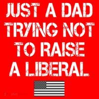 Just A Dad Trying Not To Raise A Liberal Father's Day Women's Tank Top thumb 5