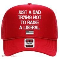 Just A Dad Trying Not To Raise A Liberal Father's Day Hat thumb 0