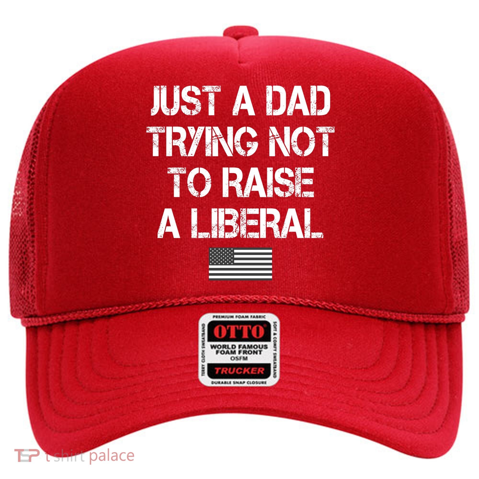 Just A Dad Trying Not To Raise A Liberal Father's Day Hat