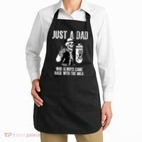 Just A Dad Who Always Came Back With The Milk Skeleton  Apron thumb 2