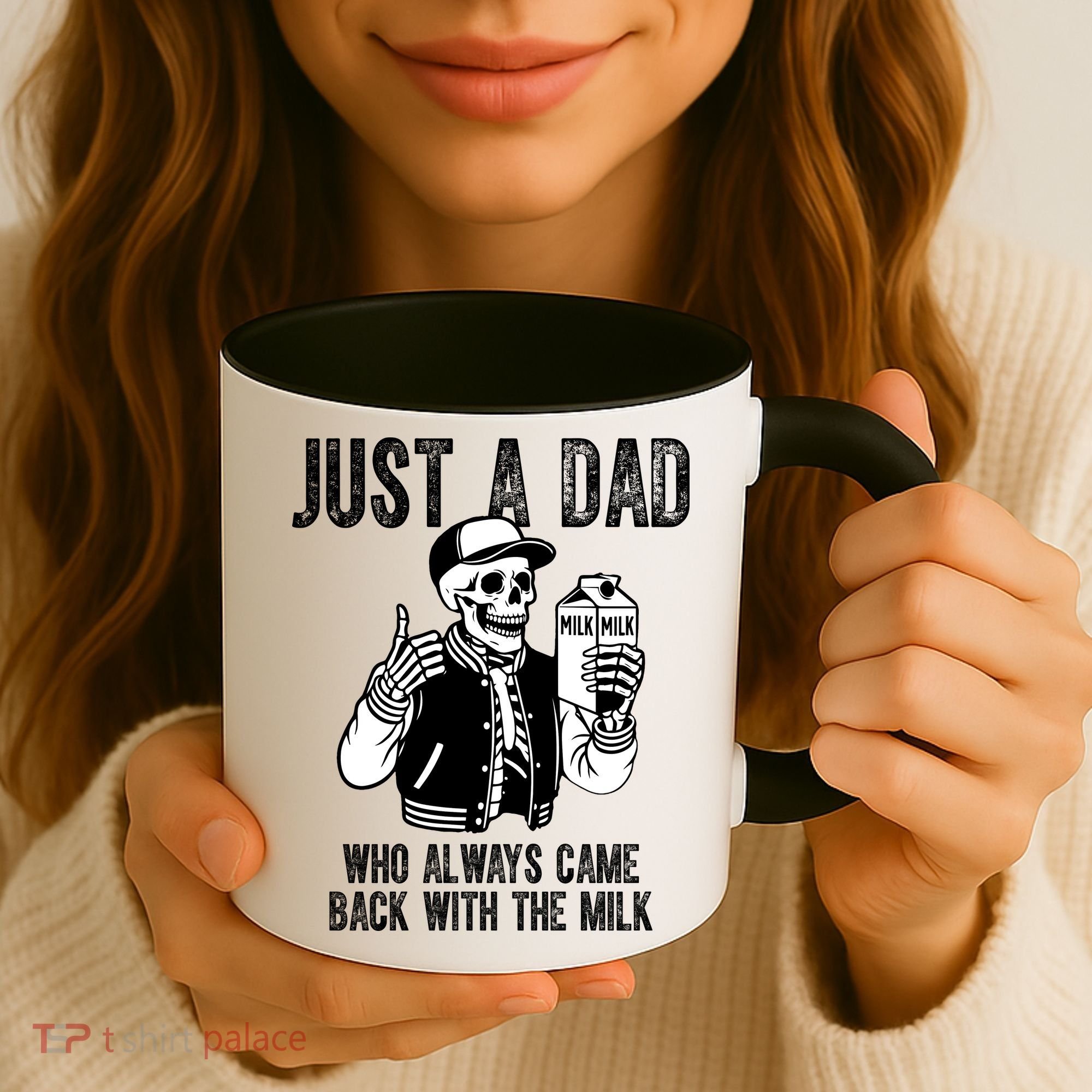 Just A Dad Who Always Came Back With The Milk Skeleton  Coffee Mug