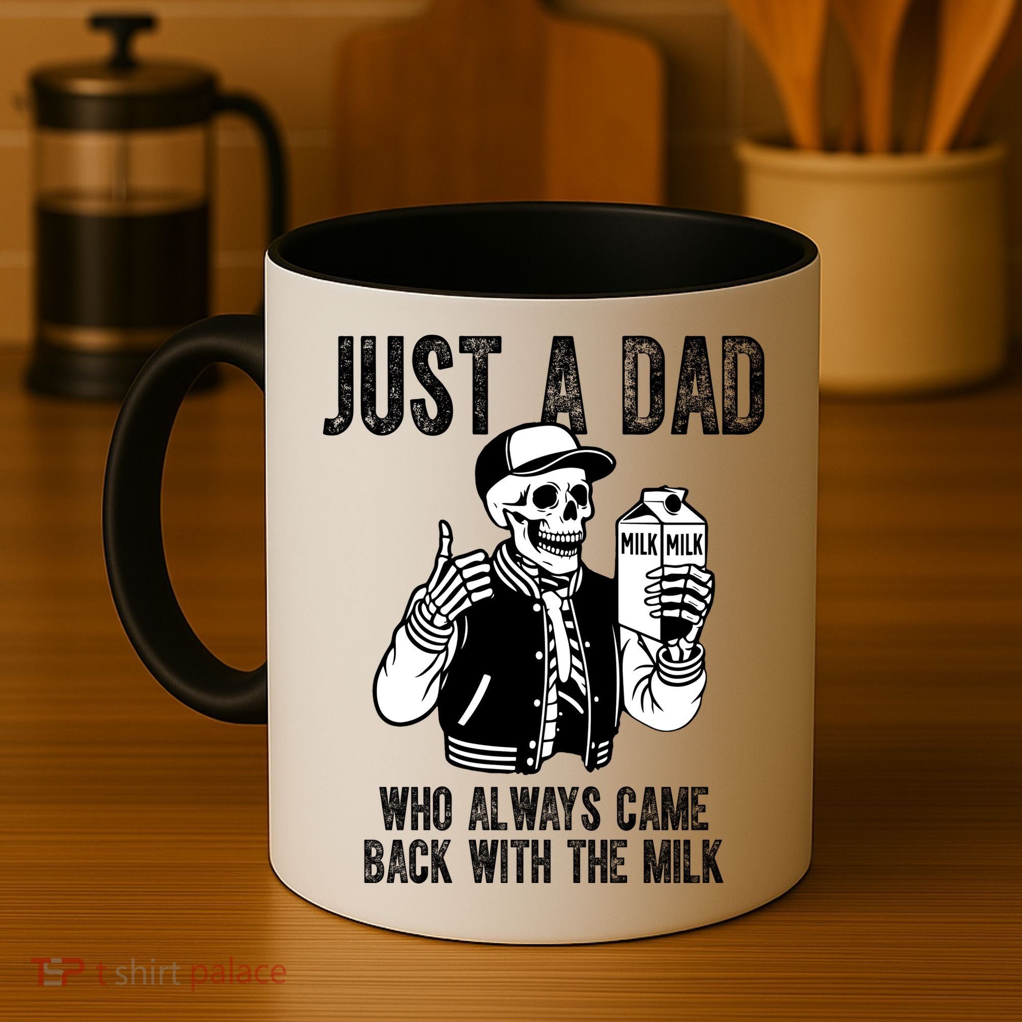 Just A Dad Who Always Came Back With The Milk Skeleton  Coffee Mug