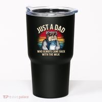 Just A Dad Who Always Came Back With The Milk Bulldog Father Tumbler thumb 0