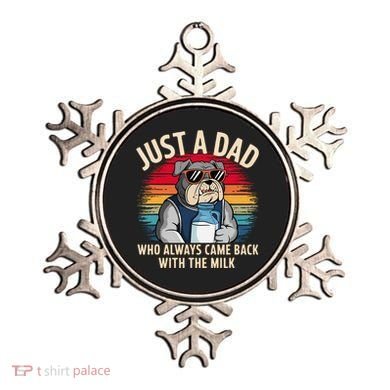 Just A Dad Who Always Came Back With The Milk Bulldog Father Ornament