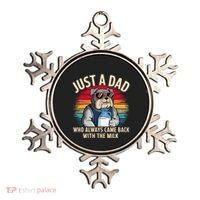 Just A Dad Who Always Came Back With The Milk Bulldog Father Ornament thumb 0