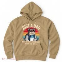 Just A Dad Who Always Came Back With The Milk Bulldog Father Hoodie thumb 0