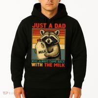 Just A Dad Who Always Came Back With The Milk - Fathers Day  Hoodie thumb 2