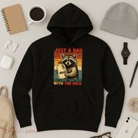 Just A Dad Who Always Came Back With The Milk - Fathers Day  Hoodie thumb 3
