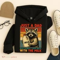 Just A Dad Who Always Came Back With The Milk - Fathers Day  Hoodie thumb 4