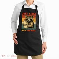Just A Dad Who Always Came Back With The Milk - Fathers Day  Apron thumb 2