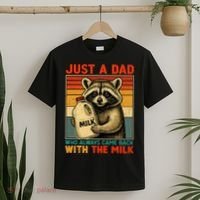 Just A Dad Who Always Came Back With The Milk - Fathers Day  T-Shirt thumb 2