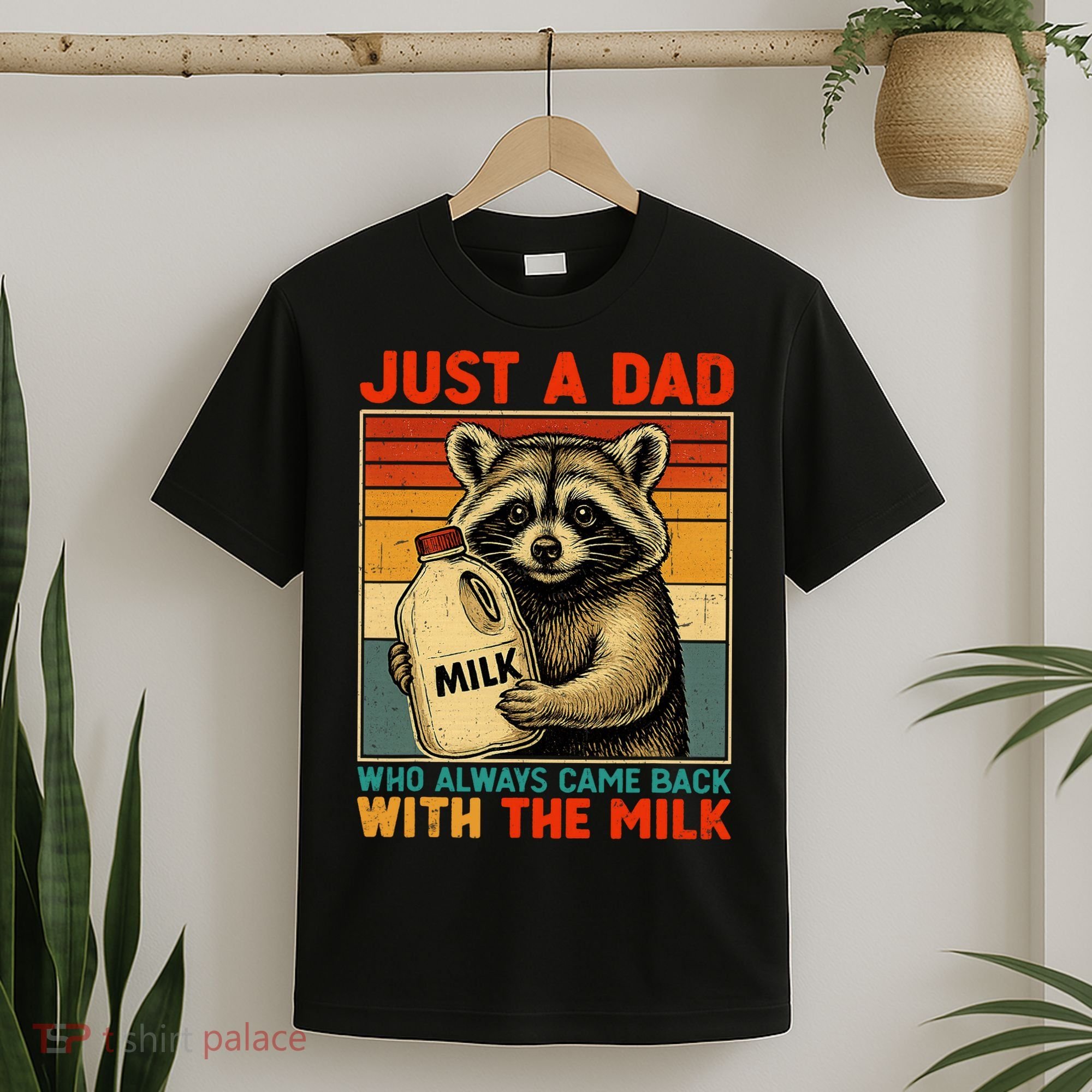 Just A Dad Who Always Came Back With The Milk - Fathers Day  T-Shirt