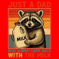 Just A Dad Who Always Came Back With The Milk - Fathers Day  Santa Hat thumb 1