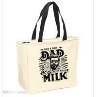 Just A Dad Who Always Came Back With The Milk Funny Father Tote Bag thumb 2
