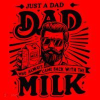 Just A Dad Who Always Came Back With The Milk Funny Father Santa Hat thumb 1