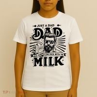 Just A Dad Who Always Came Back With The Milk Funny Father T-Shirt thumb 4