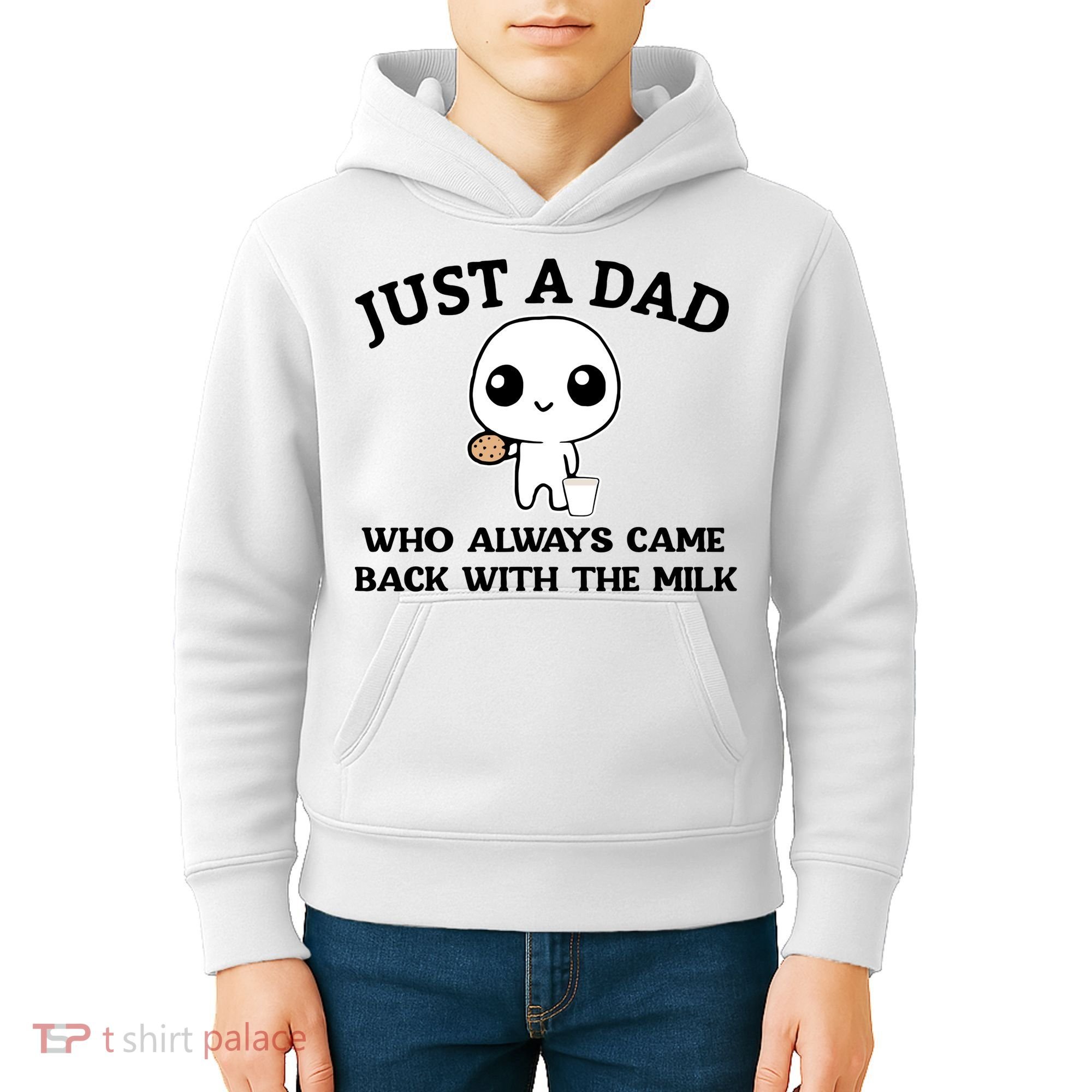 Just A Dad Who Always Came Back With The Milk Kids Hoodie
