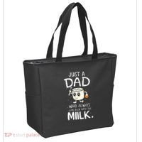 Just A Dad Who Always Came Back With The Milk Tote Bag thumb 2