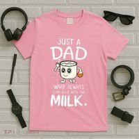 Just A Dad Who Always Came Back With The Milk T-Shirt thumb 5