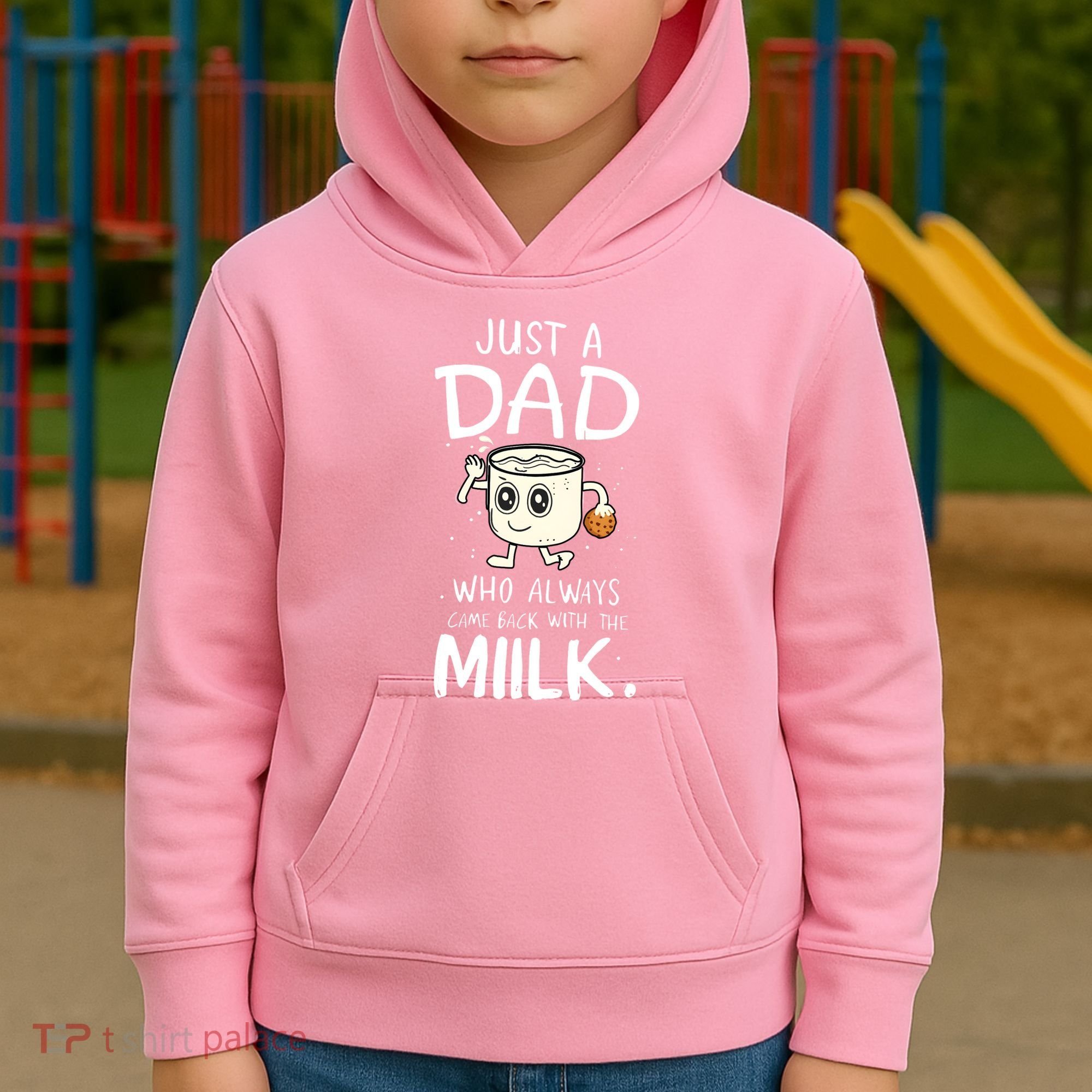 Just A Dad Who Always Came Back With The Milk Kids Hoodie