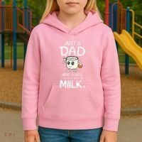 Just A Dad Who Always Came Back With The Milk Kids Hoodie thumb 3