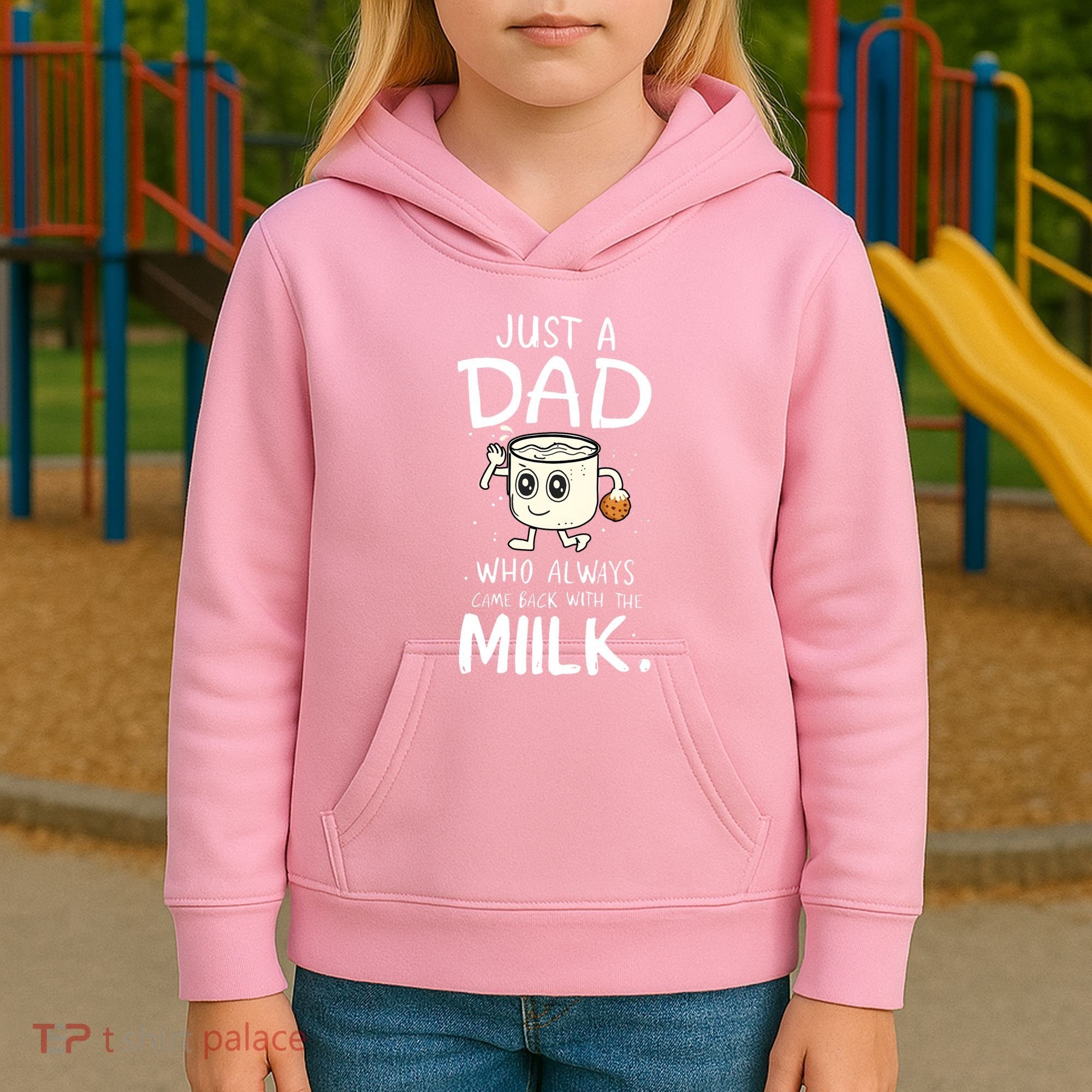 Just A Dad Who Always Came Back With The Milk Kids Hoodie