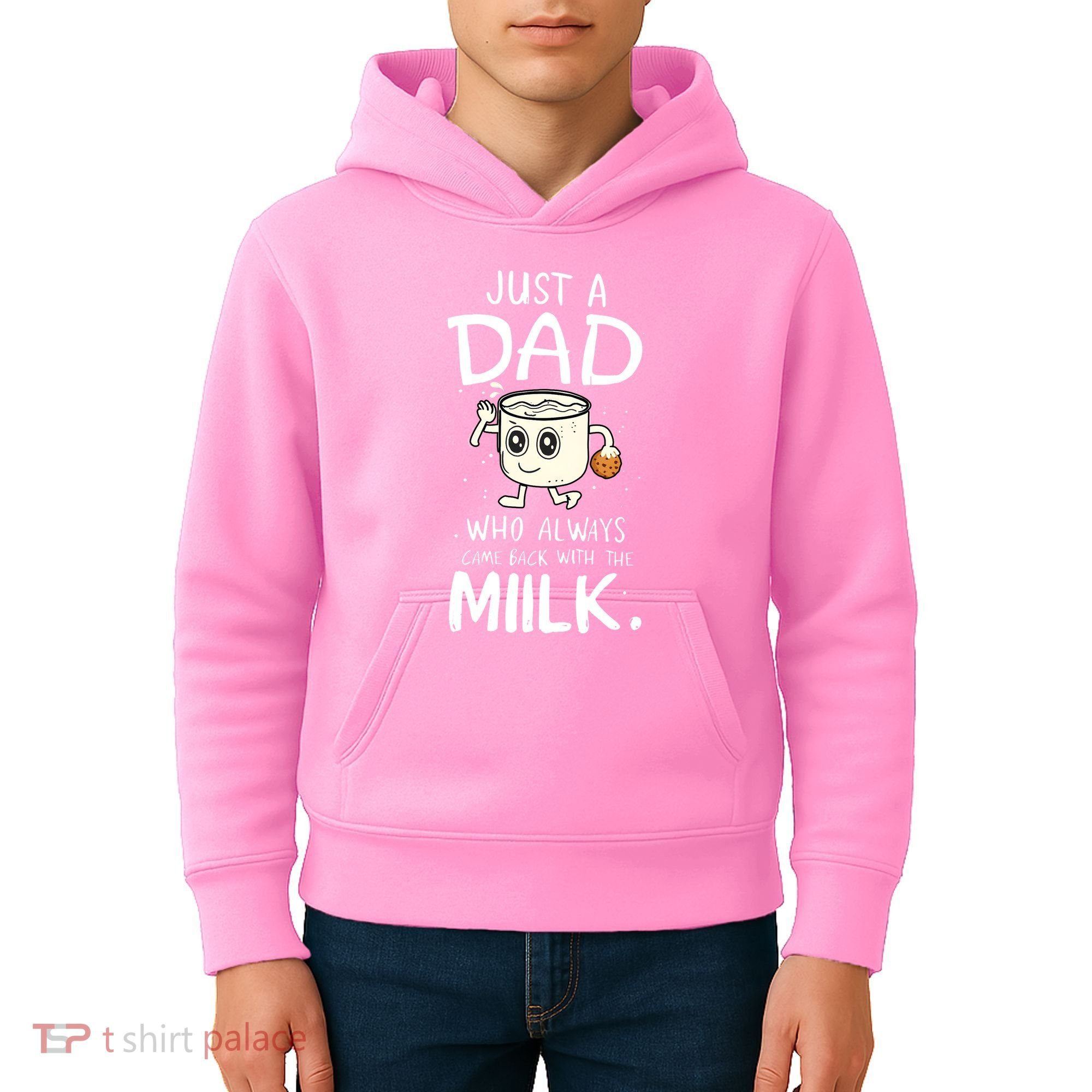 Just A Dad Who Always Came Back With The Milk Kids Hoodie