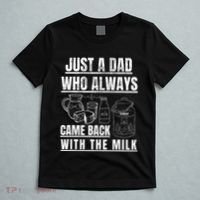 Just A Dad Who Always Came Back With The Milk T-Shirt thumb 5