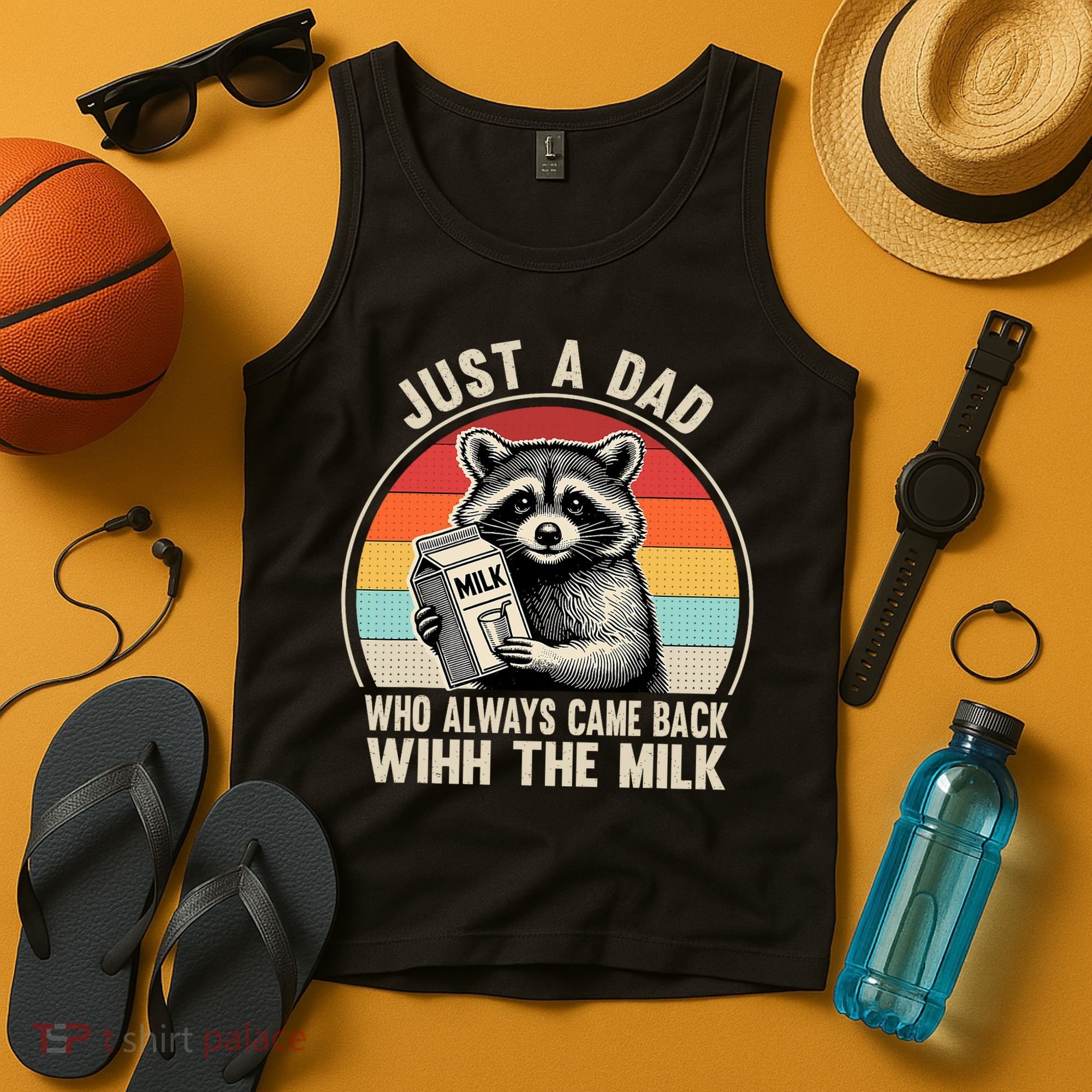 Just A Dad Who Always Came Back With The Milk Fathers Day  Tank Top