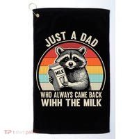 Just A Dad Who Always Came Back With The Milk Fathers Day  Golf Towel thumb 0