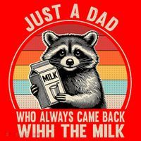 Just A Dad Who Always Came Back With The Milk Fathers Day  Santa Hat thumb 1