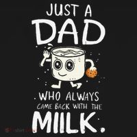 Just A Dad Who Always Came Back With The Milk  Funny Fathers Day Backpack thumb 2