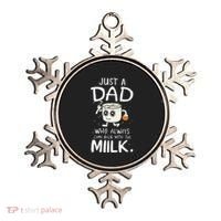Just A Dad Who Always Came Back With The Milk  Funny Fathers Day Ornament thumb 0