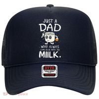 Just A Dad Who Always Came Back With The Milk  Funny Fathers Day Hat thumb 0