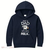 Just A Dad Who Always Came Back With The Milk  Funny Fathers Day Kids Hoodie thumb 0