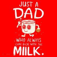 Just A Dad Who Always Came Back With The Milk  Funny Fathers Day Santa Hat thumb 1