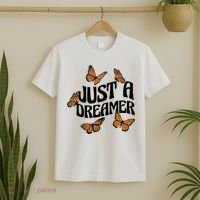 Just A Dreamer Butterfly Cute Gift T-Shirt thumb 2