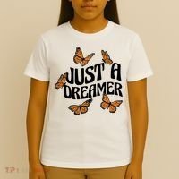 Just A Dreamer Butterfly Cute Gift T-Shirt thumb 4