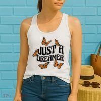 Just A Dreamer Butterfly Cute Gift Women's Tank Top thumb 2