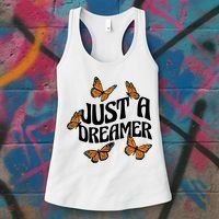 Just A Dreamer Butterfly Cute Gift Women's Tank Top thumb 3