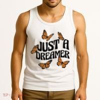 Just A Dreamer Butterfly Cute Gift Tank Top thumb 3