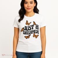 Just A Dreamer Butterfly Cute Gift Women's T-Shirt thumb 4