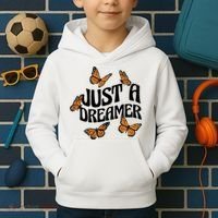Just A Dreamer Butterfly Cute Gift Kids Hoodie thumb 2