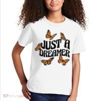 Just A Dreamer Butterfly Cute Gift Kids T-Shirt thumb 2
