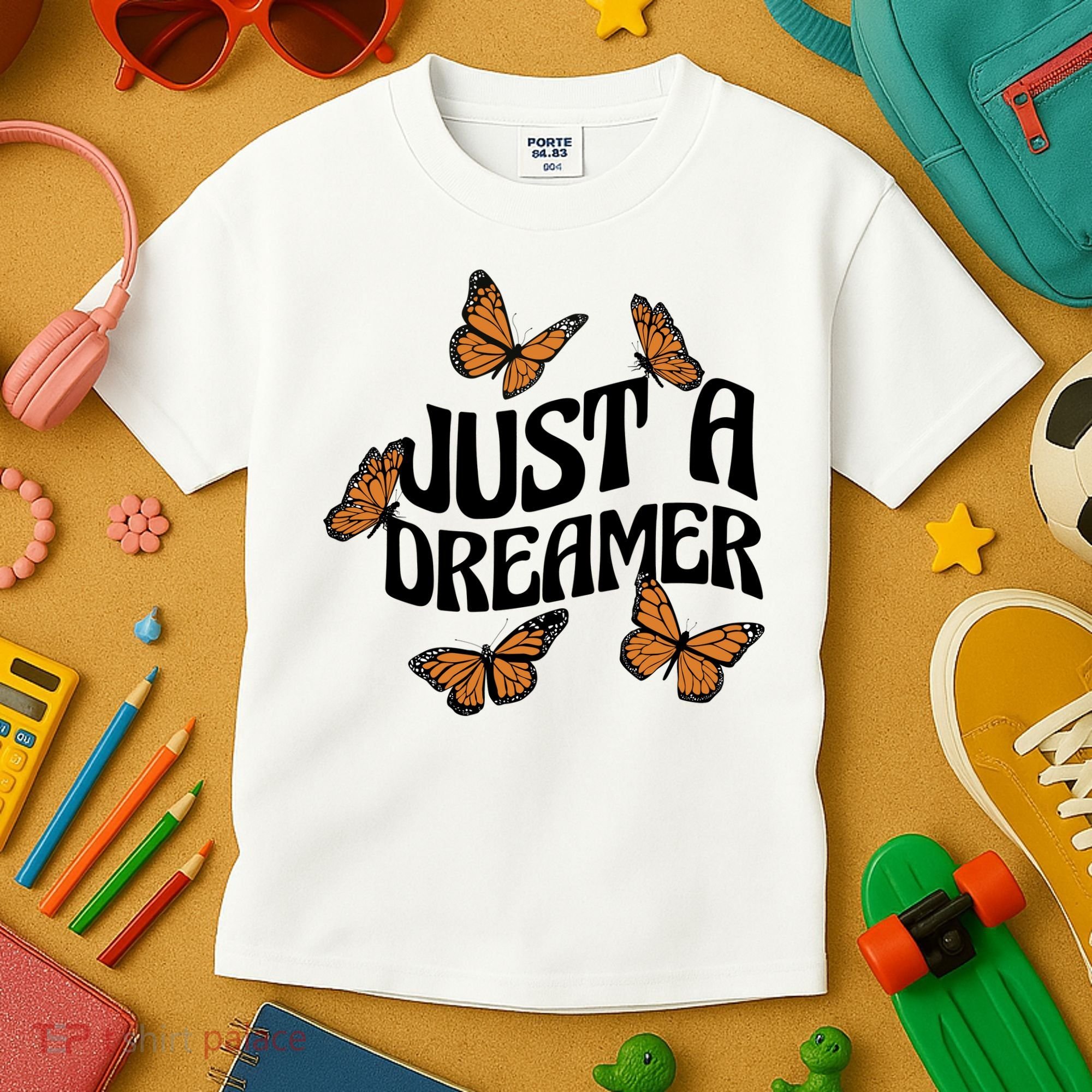 Just A Dreamer Butterfly Cute Gift Kids T-Shirt
