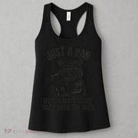Just A Dad Who Came Back With The Milk FatherS Day Raccoon Women's Tank Top thumb 3