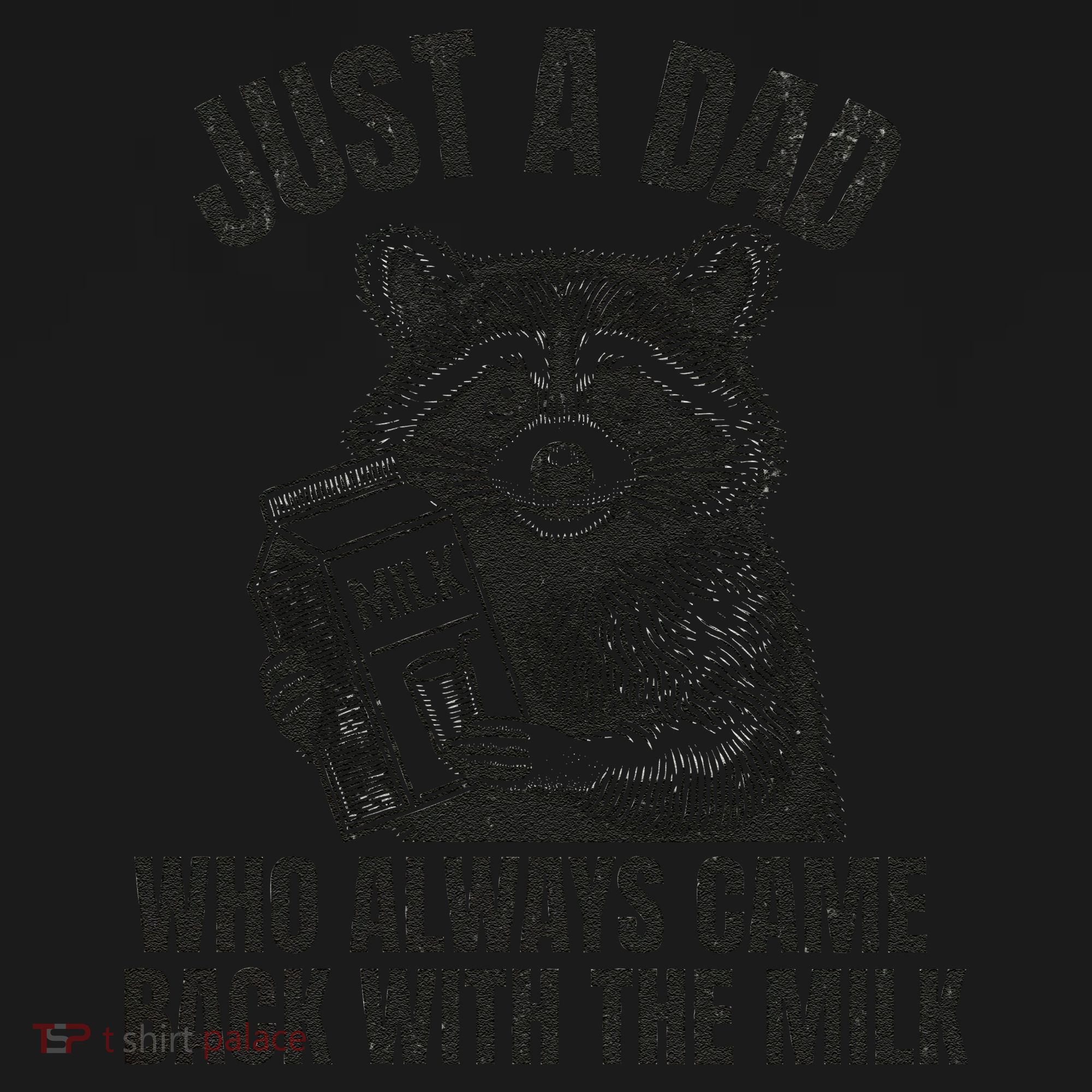 Just A Dad Who Came Back With The Milk FatherS Day Raccoon Women's Tank Top