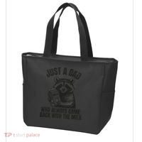 Just A Dad Who Came Back With The Milk FatherS Day Raccoon Tote Bag thumb 3